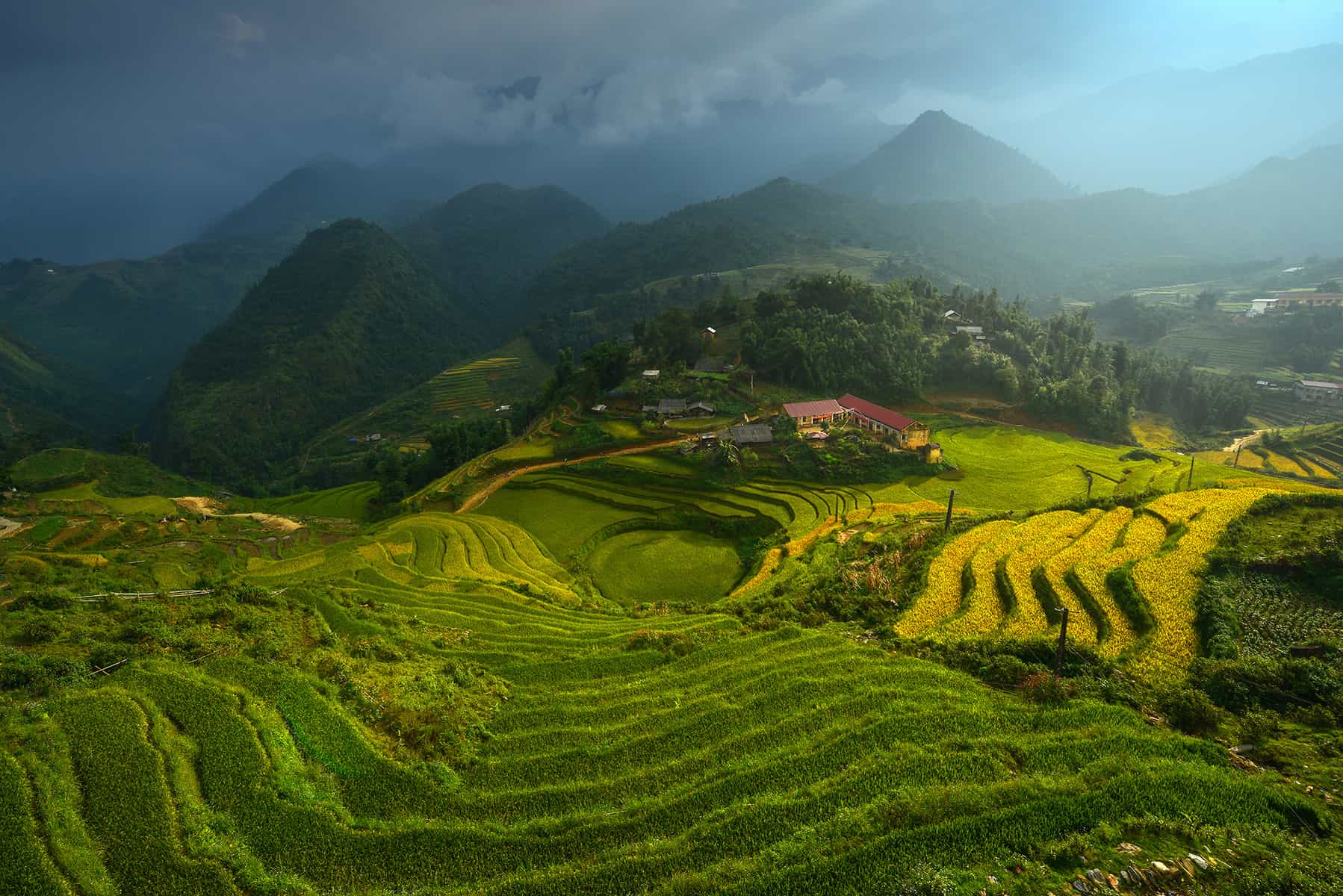 The famous rice terrace from Mu Cang Chai - Vietnam in 