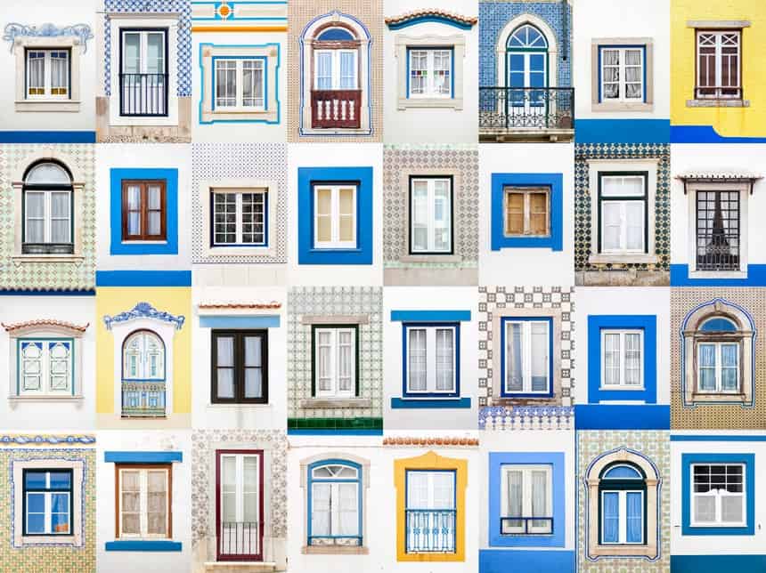 Windows of Ericeira, Portugal