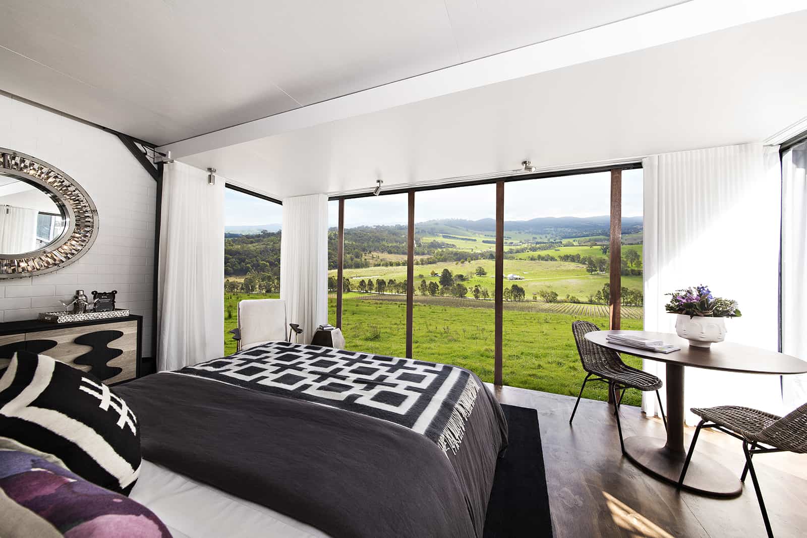 View over Yarra Valley, Tarra Warra Estate, 1 hour from Melbourne, Australia