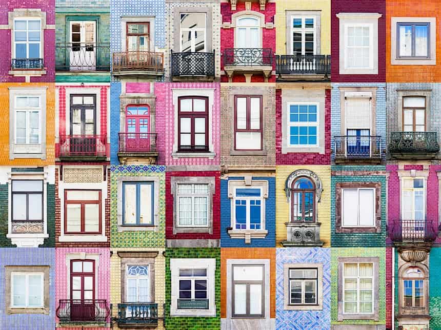 Windows from Porto, Portungal