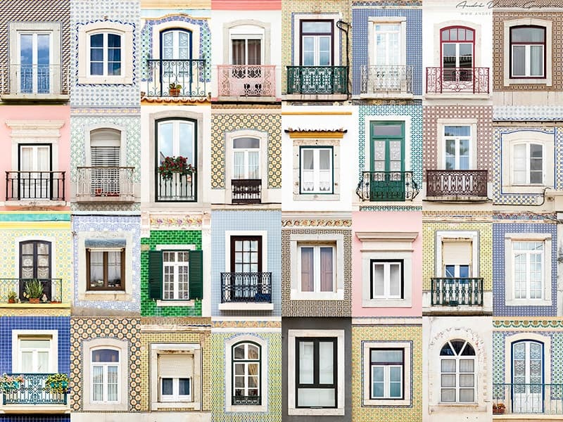 Windows of Sesimbra, Portugal
