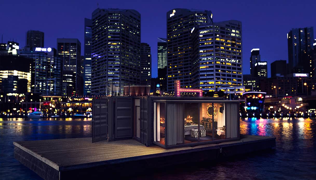 HotelTonight's pop-up room floating in Sydney