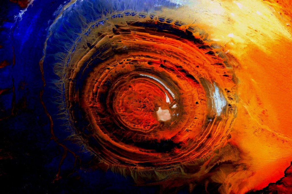 The Richat Structure, a land feature in Mauritania. Scott Kelly / NASA