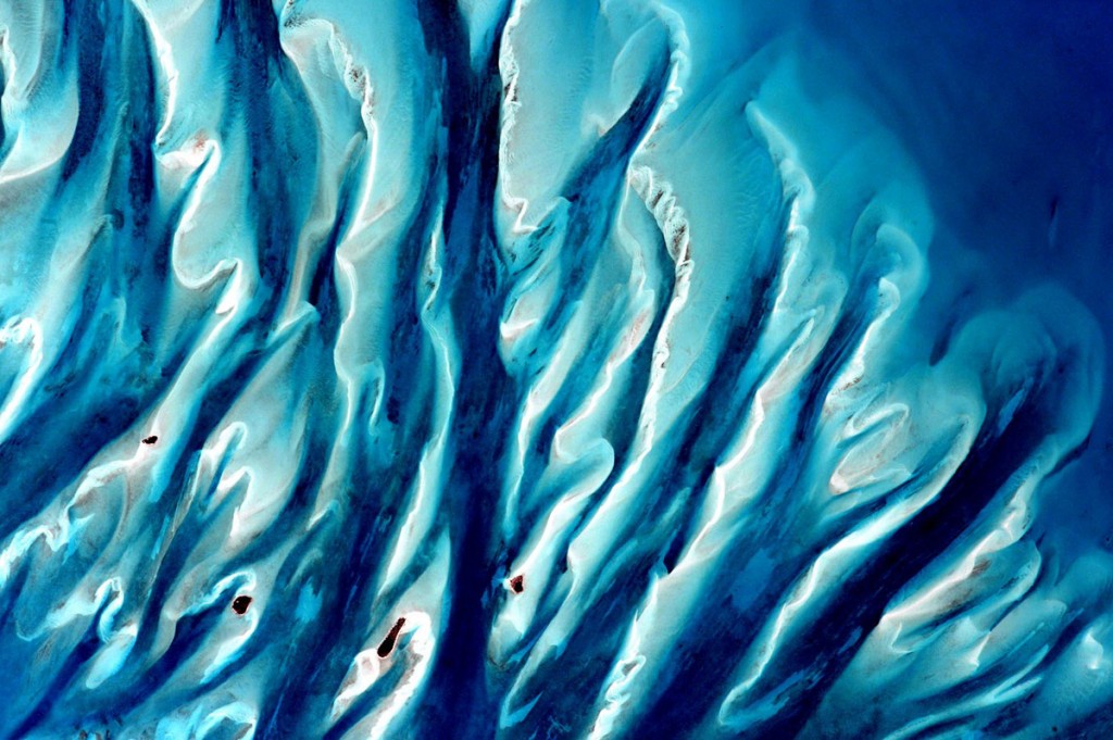 Sand, sea, and islands in the Bahamas. Scott Kelly / NASA