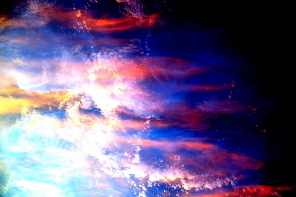 Colorful skies at sunset.
