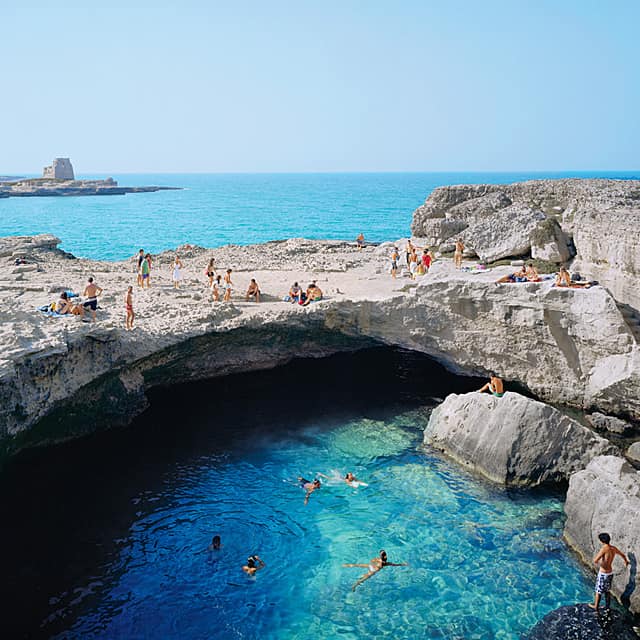 Grotta della Poesia in Roca Vecchia, Italy.