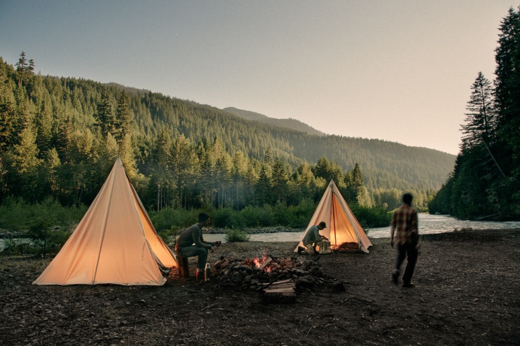 waiting for the summer to set up tent
