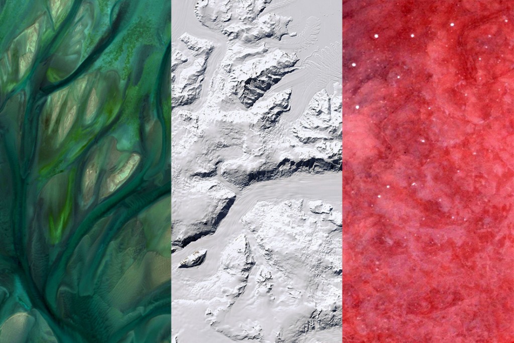 Italy's flag - Satellite Photography: Quatar, Antarctica, Namibia, 2016
