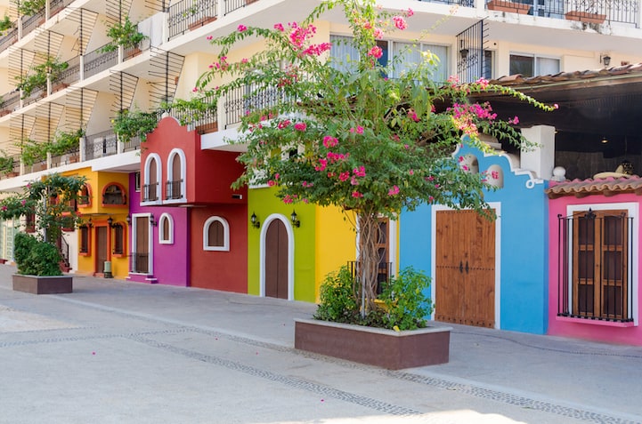 Another great holiday destination filled with happy colored houses - Puerto Vallarta, Mexico