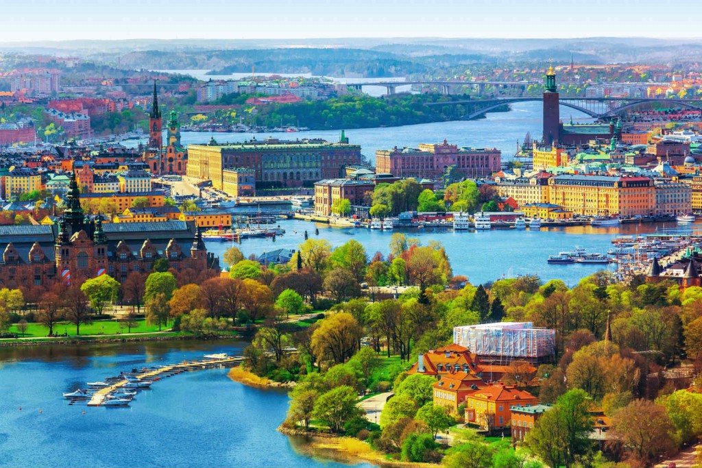 Stockholm, Sweden. The capital city spreads out over 14 islands.