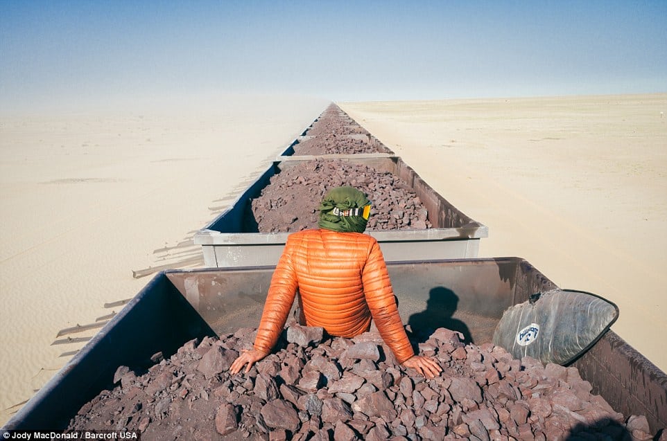 train ride in the desert