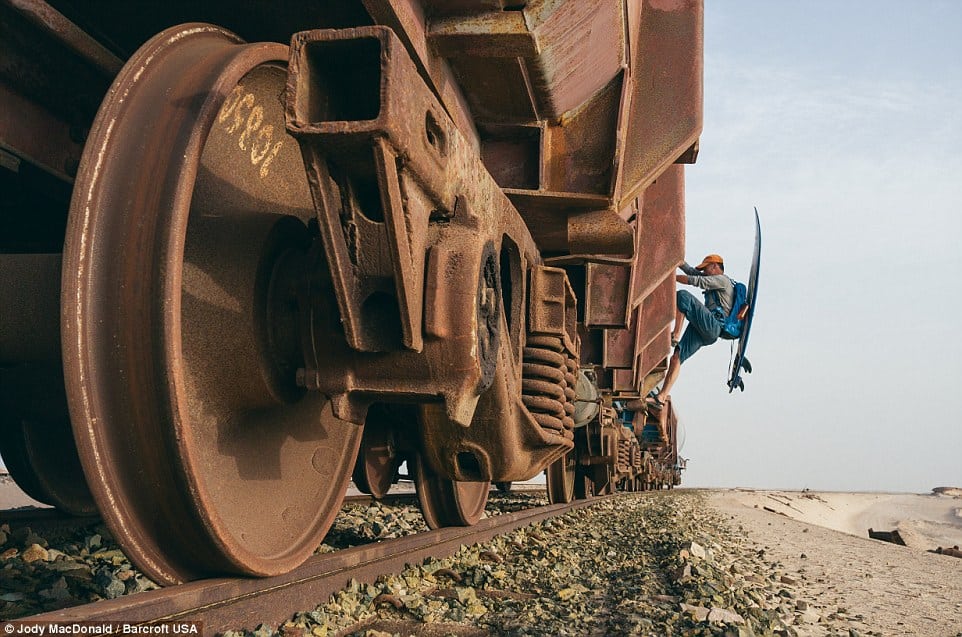 Train surfing