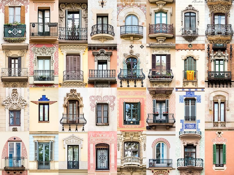 Windows of Trento, Italy