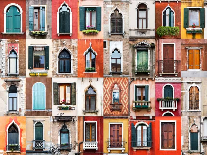 Windows of Venice, Italy