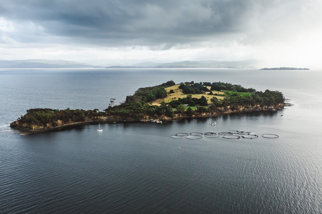 View over Satellite Island, Tasmania