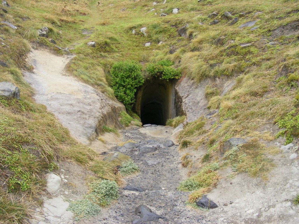 The entrance looks rather spooky